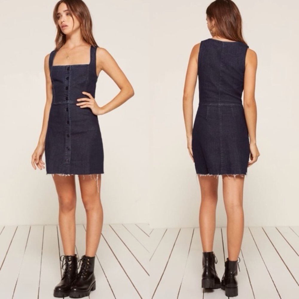 Reformation Lars Denim Dress, Size 4